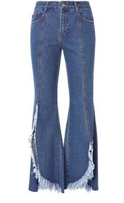 SJYP front split flare jeans