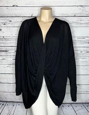 Peace Love World NWT Size 3X Black Criss-Cross Twist Front Bamboo Sweater Top