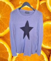 Wooden Ships Wool Mohair Acrylic  Knit Sweater with Star in the Middle Size M/L