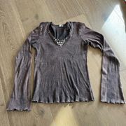 One World beaded shirt, size Large