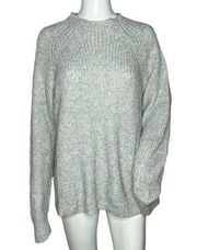 Michael Michael Kors Sweater Womens XLarge Grey Knit Mock Neck Minimalist Cozy