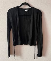 Open Front Ribbed Cardigan