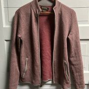 Eddie Bauer Medium Merino Wool Sweater Jacket Gray Nordic Full Zip Cardigan