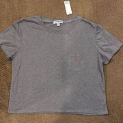 Sub_urban Riot Women’s Grey Pocket T-Shirt with Embroidered Red Heart