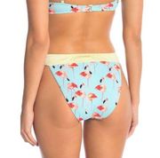 NEW Bikini Lab Flamingo Turquoise Bikini Bottom Size Medium NWOT