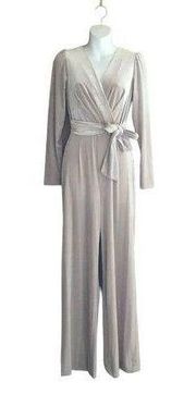 NWT Antonio Melani Beige Velvet Jumpsuit