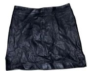 Tahari Black Leather Mini Skirt Miniskirt Women's, size 12