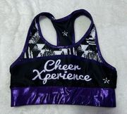 Reversible Metallic Purple Rebel Athletics Sports Bra