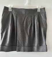 Burberry London Skirt Wool Cashmere Mini Lined Pockets Gray Size 6