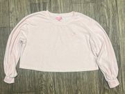 Stoney Clover x Target Pink Terry Cloth Cropped Heart Top size Large