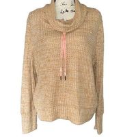 Wallflower light brown drawstring waffle sweater XL