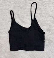 Urban Outfitters UO Out From Under Asymmetrical Black Ribbed Crop Tank