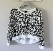 True Religion Neon Leopard Animal Print Sweatshirt