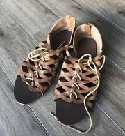 5/$15 Dollhouse leather‎ sandals strap