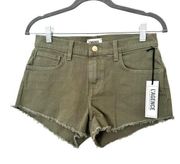 L'AGENCE Audrey Mid-Rise Denim Short NWT Sz 25