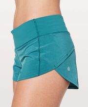 Lululemon Pacific Teal Speed Up Shorts Size 10 Inseam2.5