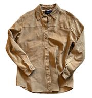 genuine suede oversized shirt jacket