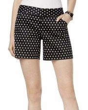 "INC INTERNATIONAL CONCEPTS" BLACK POLKA DOT PRINT CHINO SHORTS SIZE: 10 NWT