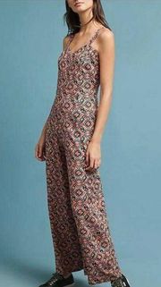 Cleobella Finley Wide-Leg Jumpsuit in Red Motif