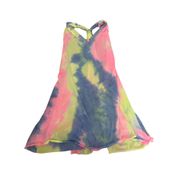 Sleeveless Vneck Tie Dye Casual Swing Dress