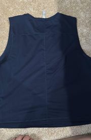 Dark Blue Mid Rise Powerhold Crop