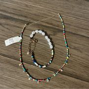 Francesca’s Beaded Necklace and bracelet