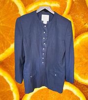 HBS Blue Blazer‎ with White Buttons Size 12