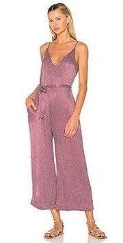 ZIMMERMANN Curacao Polka Dot Purple V Neck Jumpsuit Size 2/  medium