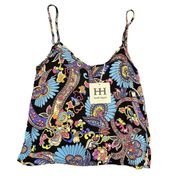 NWT Haute Hippie Black Paisley Cami Tank Top Size XS