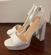 White Platform Heels