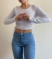 White Stretch Knit Top