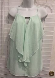 New York & Company Light  Green Layered Tank Top Woman's Size XL