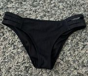 black ribbed bikini bottoms