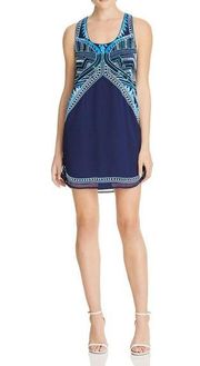 GREYLIN Womens Embellished multicolor beaded Short Mini Dress sheath S