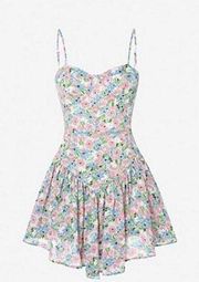 NWT Pink floral strap mini dress 🌷