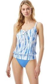 MWT Michael Kors Crew Tie Dye Daydream Blouson Tankini Swim Top Size XS $106