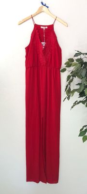 NWT  Red Maxi Dress With Slit