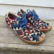Twisted X Aztec Graphic Pattern Canvas Hooey Sneakers Shoes