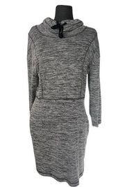 Cable & Gauge Sweater Tunic Dress Gray Heathered Long Sleeve Athleisure  Large