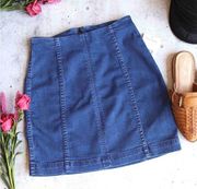 Free People  Modern Femme Denim Mini Skirt