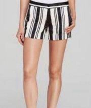 Theory Blaynee black and white striped shorts