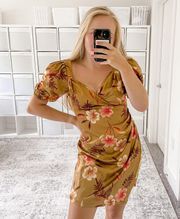 NWT  Pinched Wrap Dress Lush Tropics