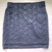 Hollister lace navy blue mini pencil skirt, size M