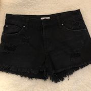 Black Jean Shorts