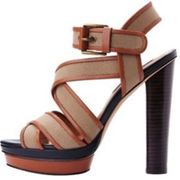 Ann Taylor Rosemary Canvas Platform Sandals 8.5M