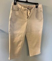 Amanda All Around Slimming Effect Tan Capris Size 8