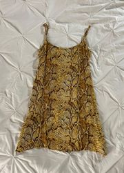 Yellow Snake Print Dress