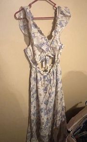 Anthropologie love Sam floral cut out dress small