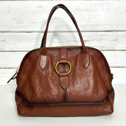 Frye Cognac Leather Dome Top Handle Satchel Handbag Purse