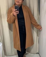 Zara Tan Long Pea Coat XL